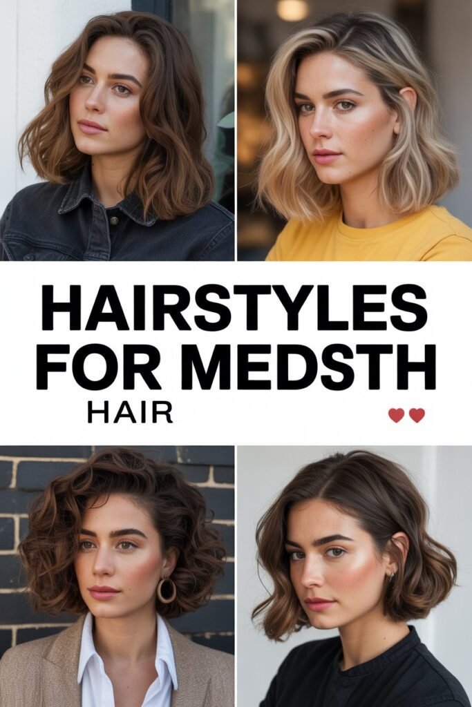 Hairstyles for medium length hair