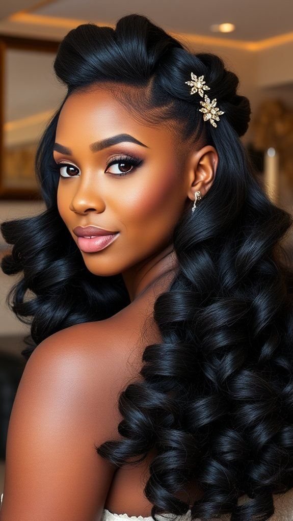 Winter wedding Hairstyles for Black Women