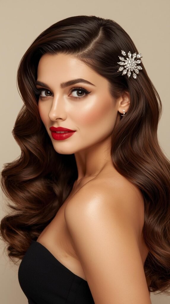 Hollywood Waves + Rhinestone Barrettes