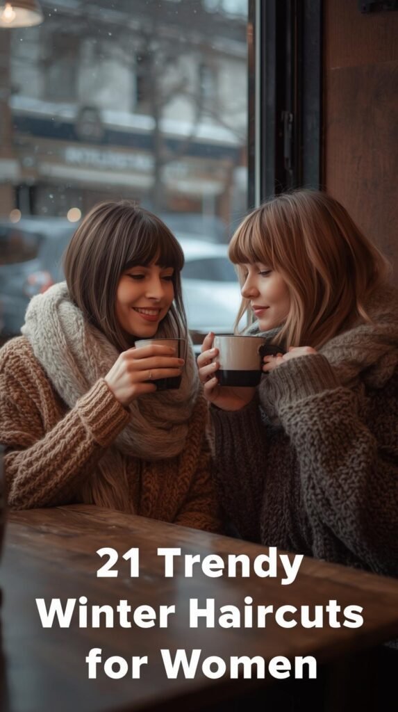 Curtain Bangs with Mid-Length Hair