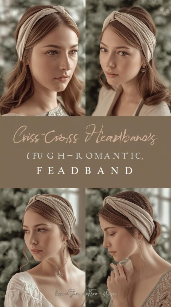 Criss-Cross Ribbon Headband with Curls