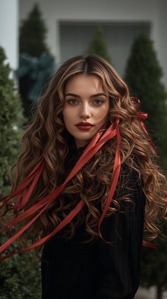 Layered Curls with Ribbon Accessory Ideas