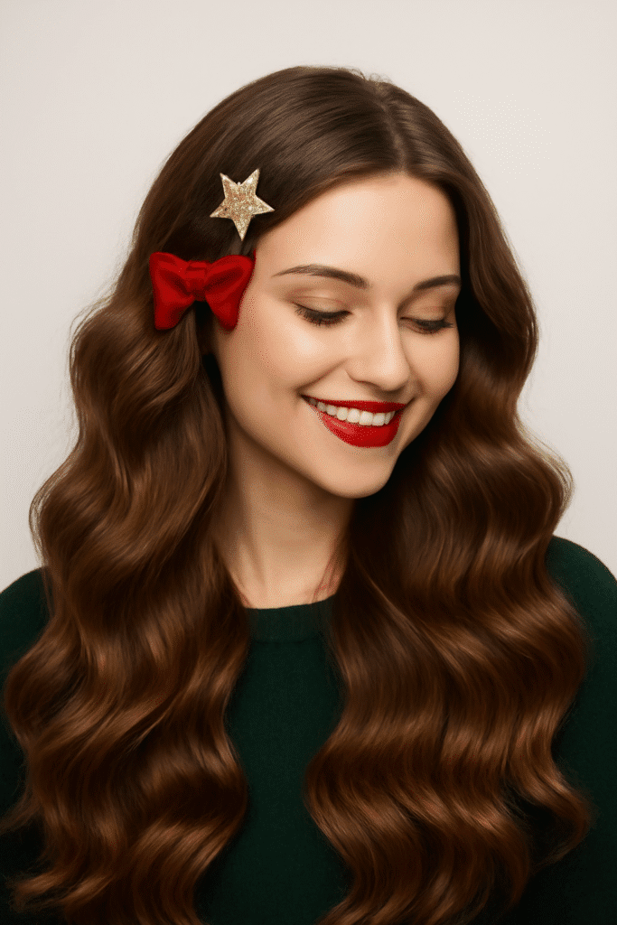 Voluminous Waves with Festive Clips