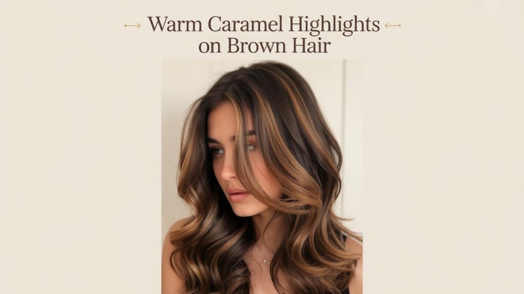 caramel highlights on brown hair