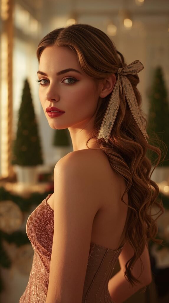 Layered Ribbon Braid with Cascading Curls