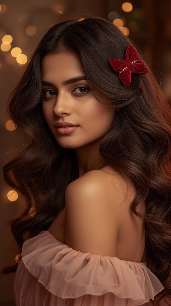 Romantic Waves + Red Velvet Clip