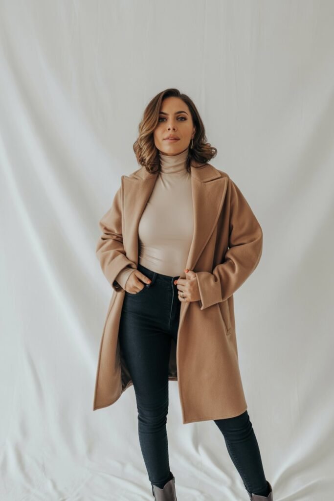 The Oversized Coat & Turtleneck Combo 