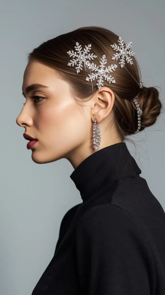 Curly Puff with Holiday Hair Jewelry (For Natural Hair)