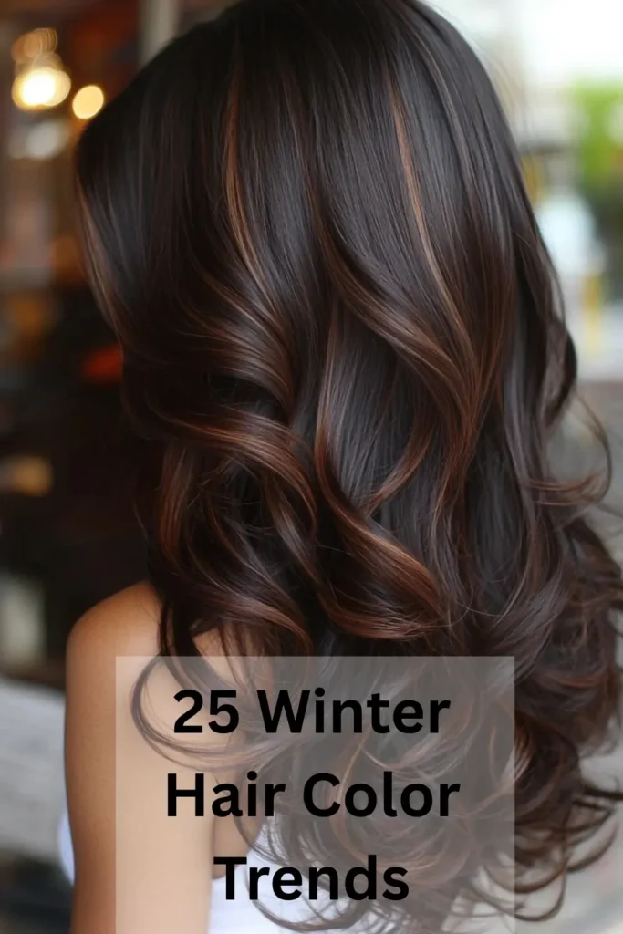  Caramel Lowlights Over Dark Base