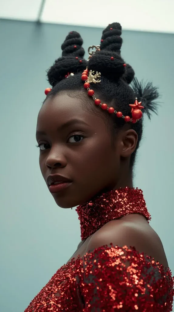 Half-Up Twist with Snowflake Clips