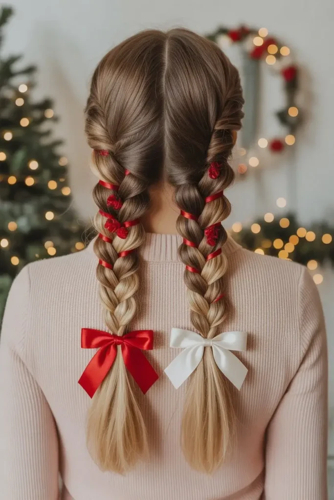 Braided Holiday Crown with Mini Ornaments